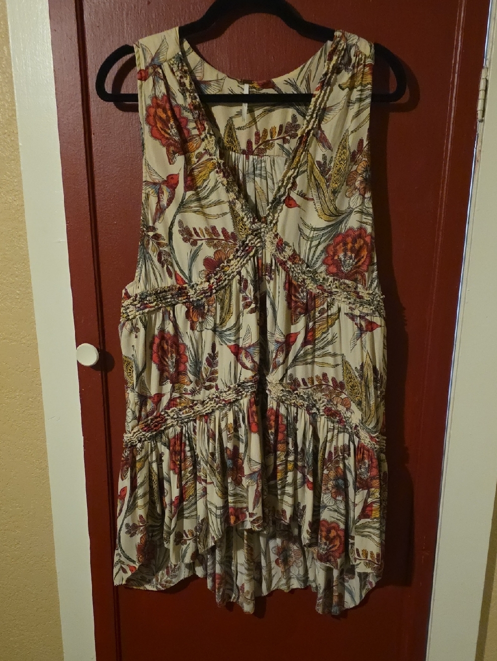 Free People Tiered Floral Blouse